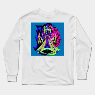 flatwoods creature cryptid monster ecopop alien world art Long Sleeve T-Shirt